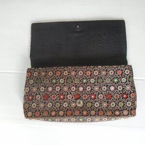 M. Yamamoto & Co. Women's Silk Clutch Handbag Brown Made in Japan